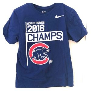 M, Blue 2016 Cubs World Series TShirt